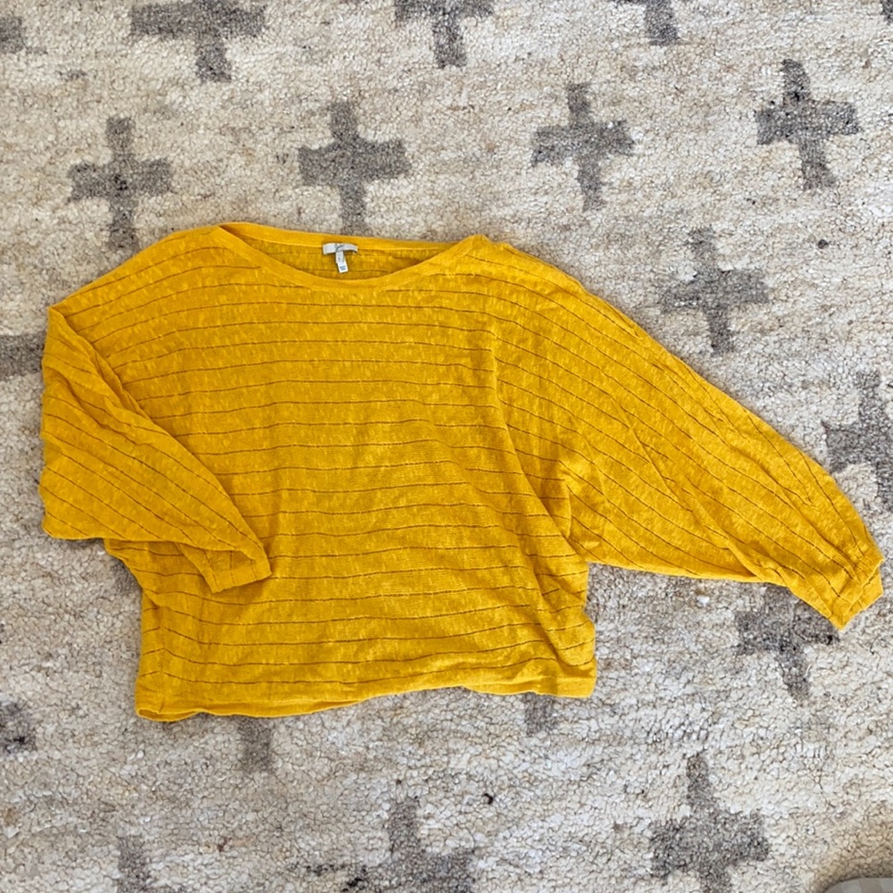 Mustard colored knit joie sweater